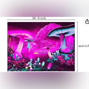 Mushroom tapestry 39”x29”